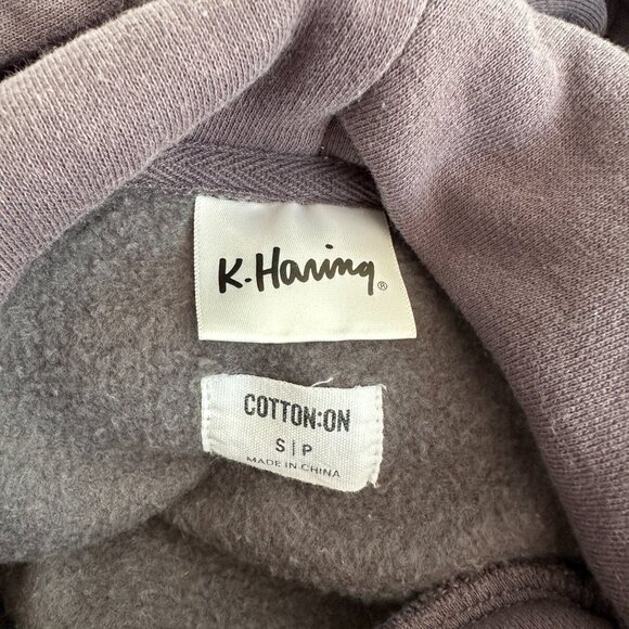 Cotton On x Keith Haring Graphic Hoodie Gray Size Small - Picture 6 of 8